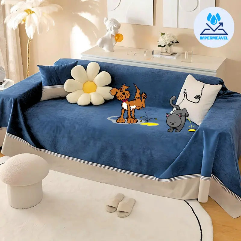 Capa Anti-Xixi MaxProtect para Sofás em Chenille