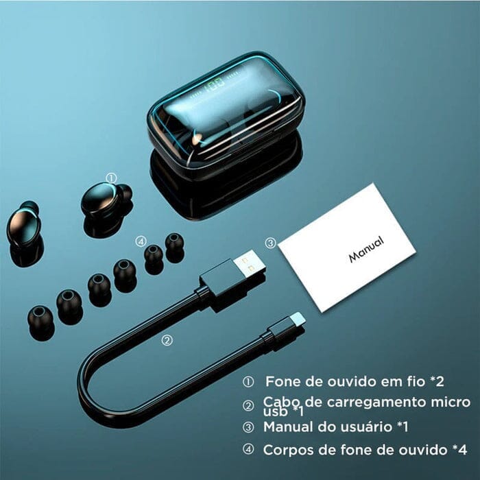 AlfaPods Pro Fone Bluetooth à Prova D'água 5.0 Eletrônicos (Fone de ouvido 1) Dashui