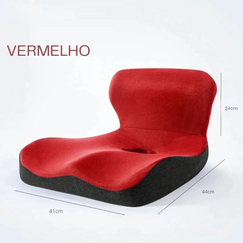 Almofada De Assento Ortopédico Com Espuma De Memória Casa (Almofadas de assento 1) Dm Stores Vermelho