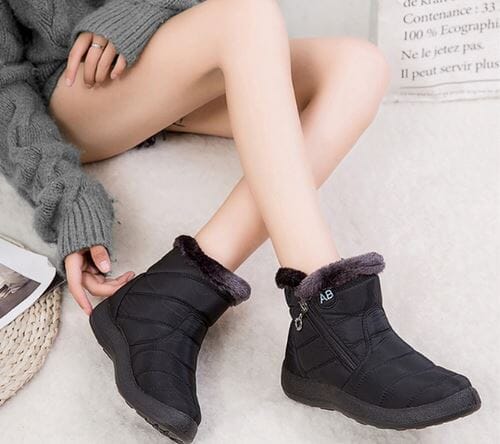 AnneBe - Bota Confort Flex Aveludada Inverno Calçados (Bota Feminina 10) Dashui