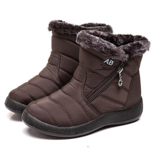 AnneBe - Bota Confort Flex Aveludada Inverno Calçados (Bota Feminina 10) Dashui Marrom 35