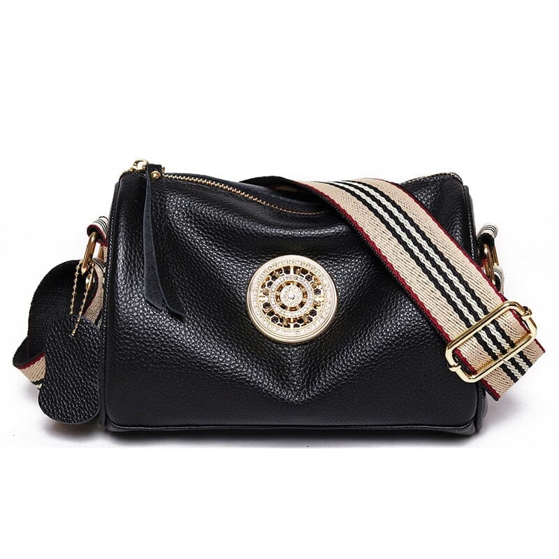 Bolsa de Couro Feminina Bella Fashion Joias & Acessórios (Bolsa 7) Dashui Preto