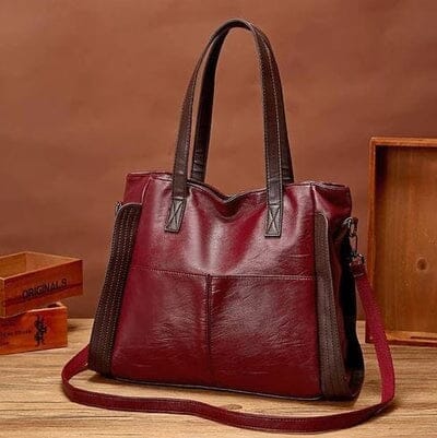 Bolsa de Couro Feminina Sofia Joias & Acessórios (Bolsa 1) Dashui Vermelho