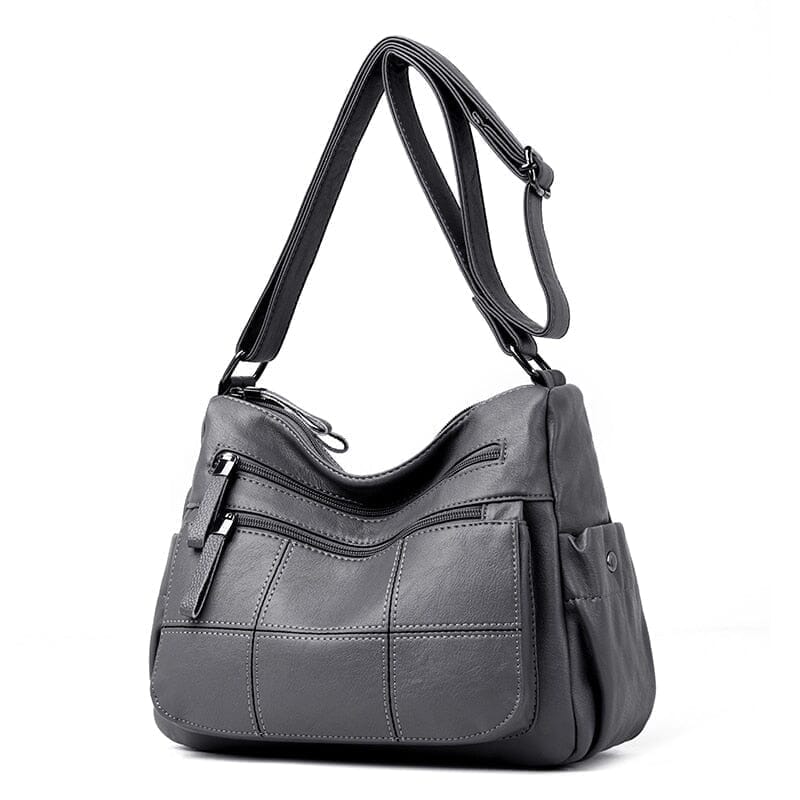 Bolsa de Couro Paris Joias & Acessórios (Bolsa 13) Dashui Cinza