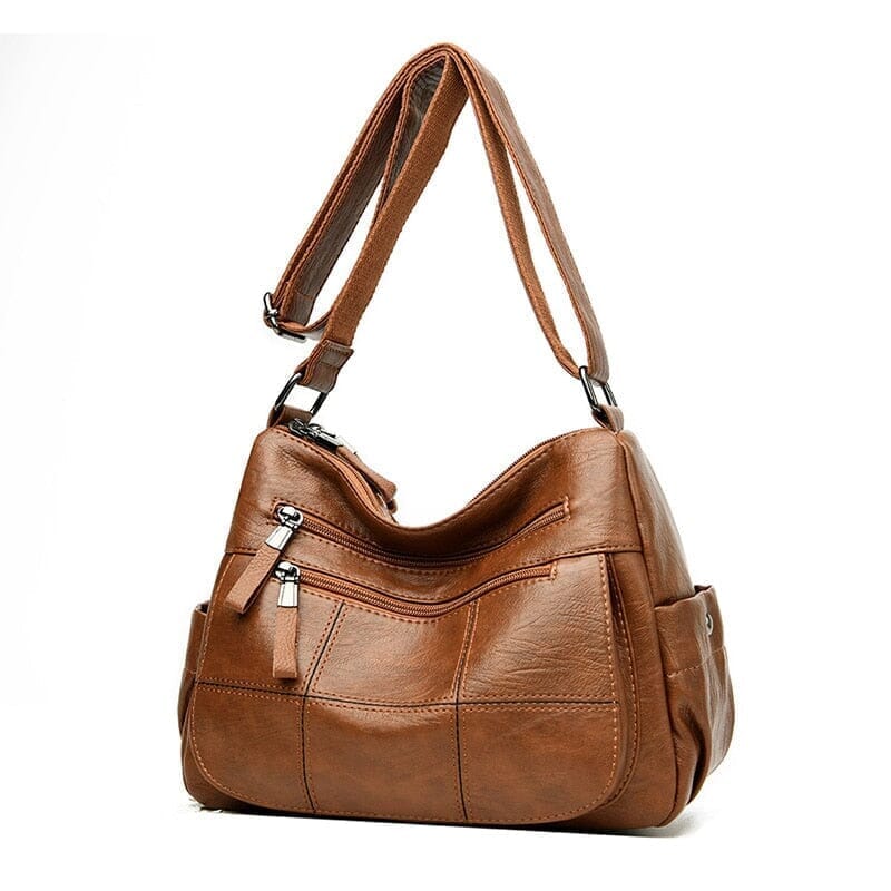 Bolsa de Couro Paris Joias & Acessórios (Bolsa 13) Dashui Marrom