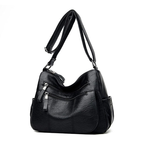 Bolsa de Couro Paris Joias & Acessórios (Bolsa 13) Dashui Preto