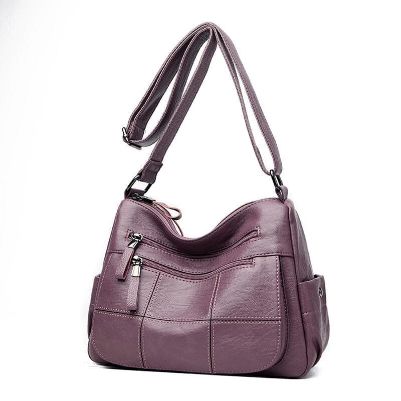 Bolsa de Couro Paris Joias & Acessórios (Bolsa 13) Dashui Roxo
