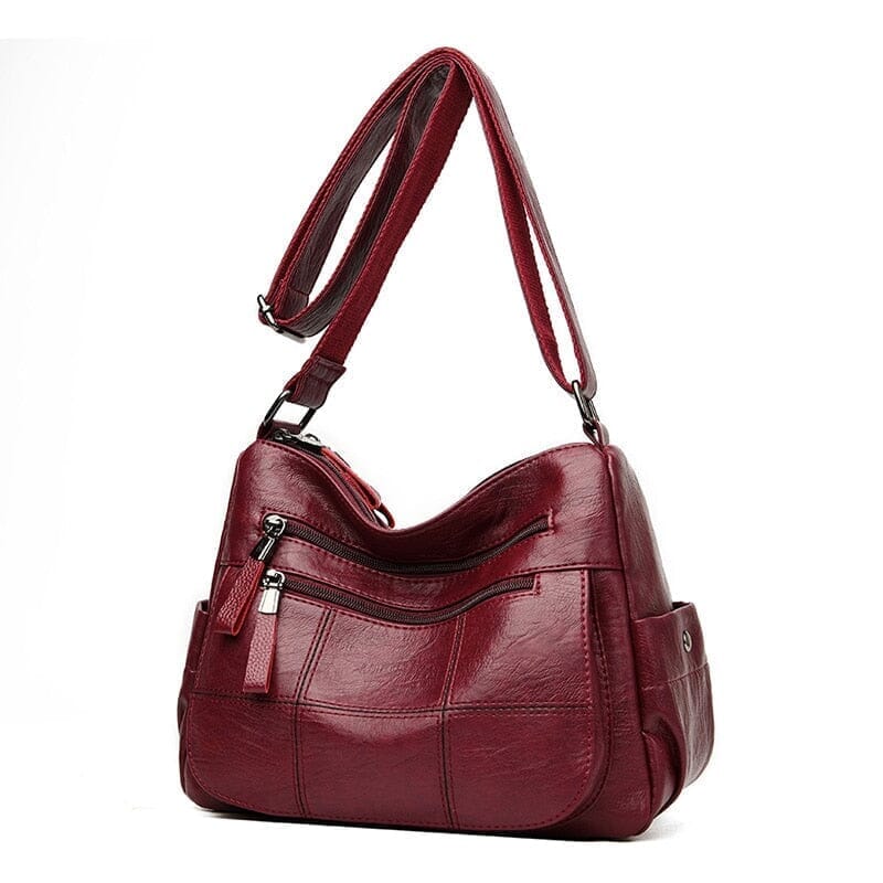 Bolsa de Couro Paris Joias & Acessórios (Bolsa 13) Dashui Vermelho