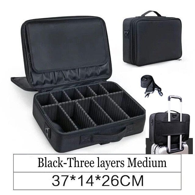 Bolsa para Maquiagem Make Pro com Espelho e Luz de Led Saúde & Beleza (Maquiagem 6) Dm Stores