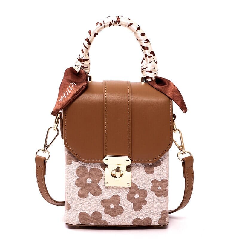 Bolsa Pequena Victoria Roupas (Bolsas 2) Dashui Marrom Floral