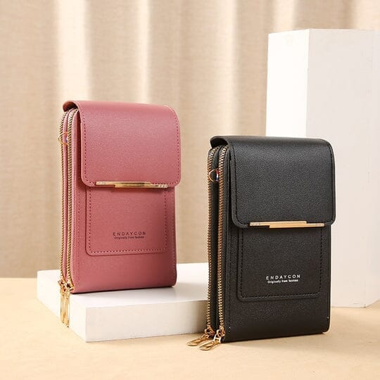 Bolsa Porta Celular Crossbody de Couro Legítimo Joias & Acessórios (Porta Celular 1) Dashui