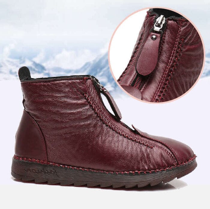 Bota de Inverno Impermeável com Interior Aveludado Hot Comfort Calçados (Bota Femina 10) Dashui