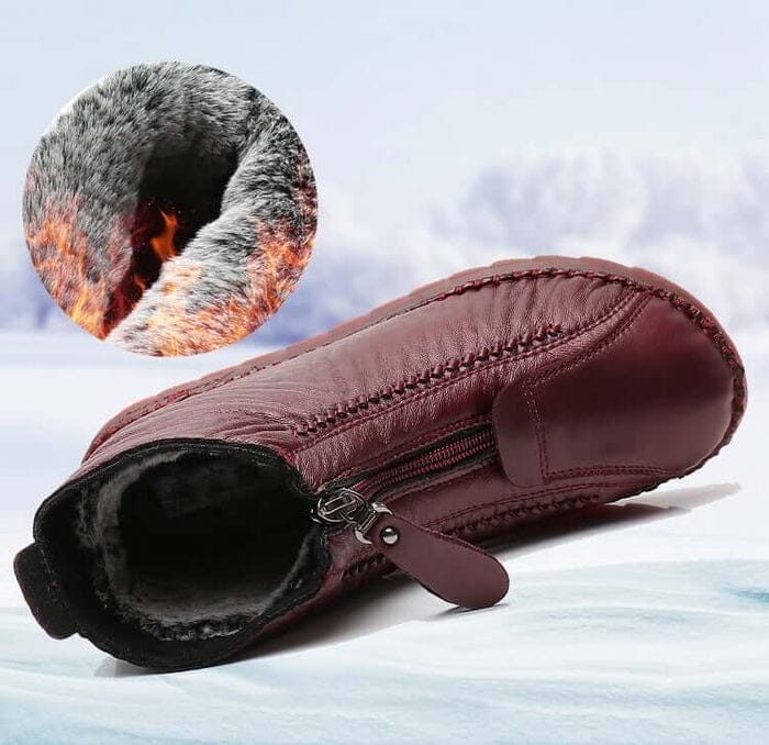 Bota de Inverno Impermeável com Interior Aveludado Hot Comfort Calçados (Bota Femina 10) Dashui