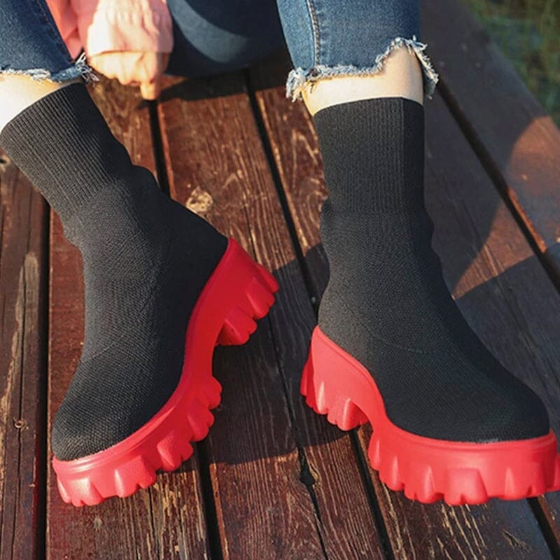 Bota Feminina Coturno Calçados (Bota Feminina 5) Dashui