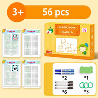 56 Páginas + 8 Canetas + 1 Apagador de Brinde