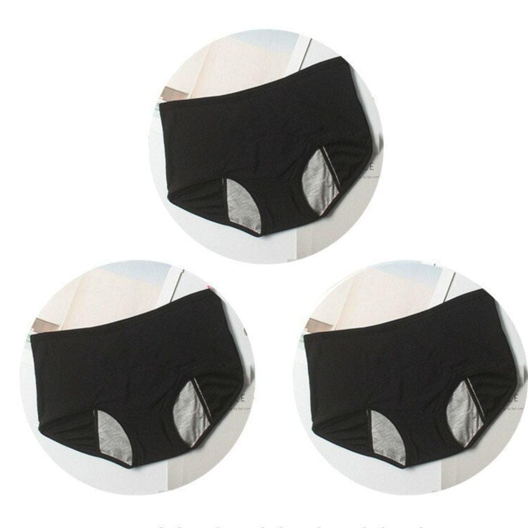 Calcinha Absorvente - DryComfy (COMPRE 1 LEVE 3) Roupas (Calcinha Absorvente 1) Dashui 3x PRETA (PAGUE 1 LEVE 3) PP (45-50kg)