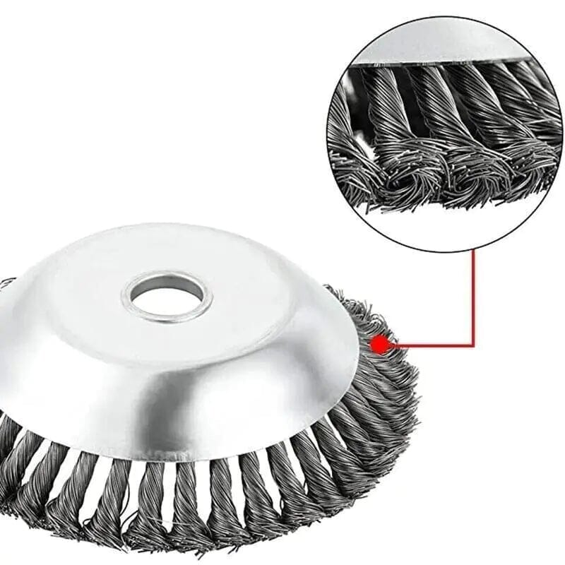 Disco de Escova de Aço para Roçadeira - SteelBrush Ferramentas (Disco para roçadeira 3) Dashui