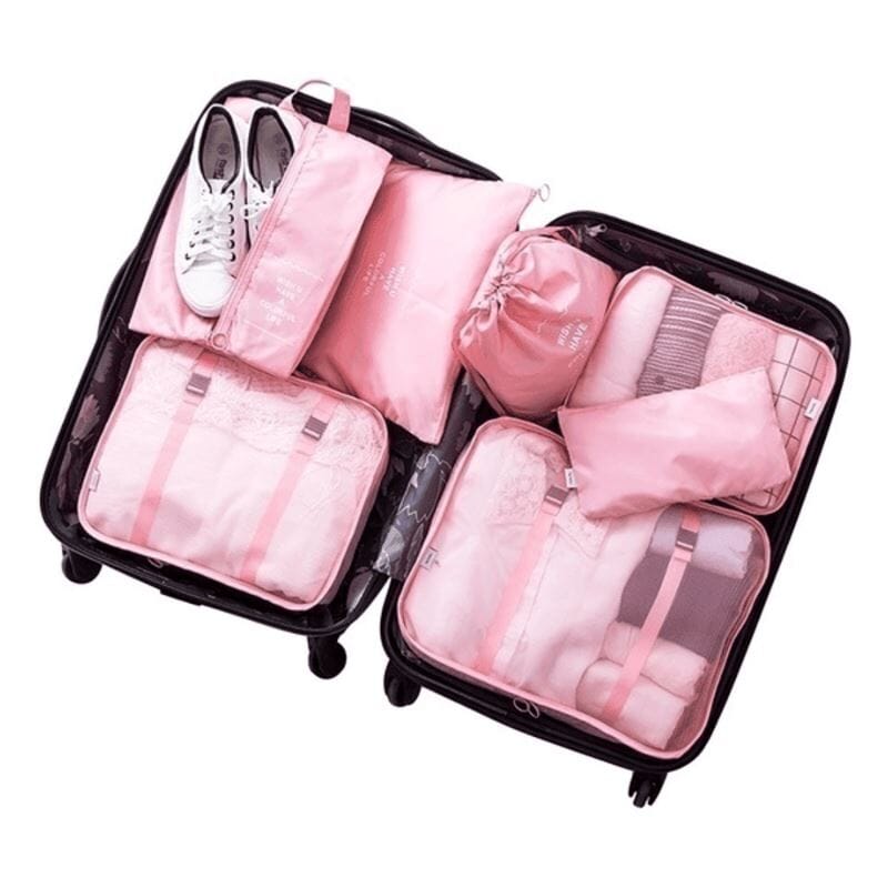 Kit de Bolsas Organizadoras à Prova D'Água 8 Peças Joias & Acessórios (Bolsa 2) Dashui Compre 5 Leve 8 Rosa