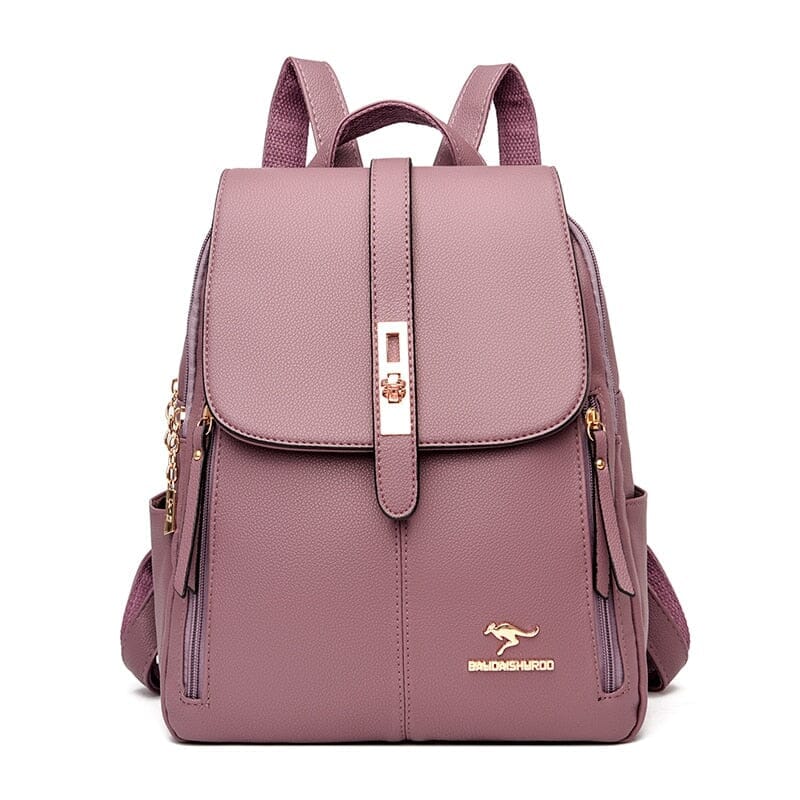 Mochila de Couro Feminina Roupas (Bolsa Feminina 3) Dashui Rosa