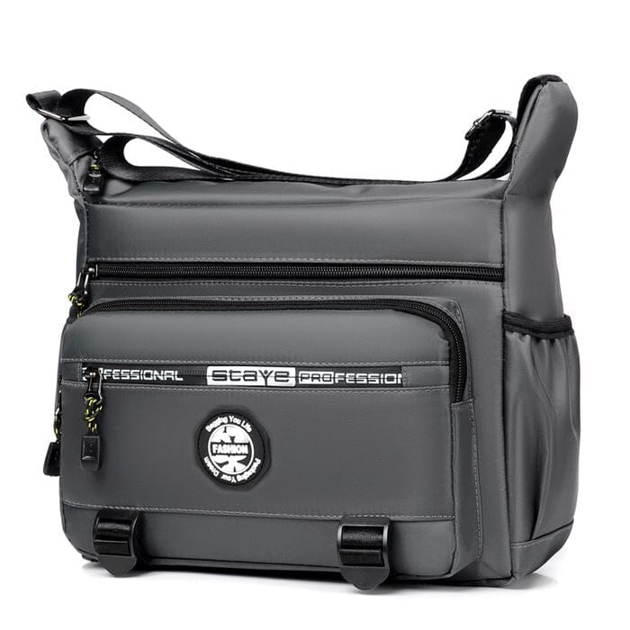 Mochila de Ombro Masculina À Prova d'Água - AquaShield Joias & Acessórios (Mochila 1) Dashui Cinza