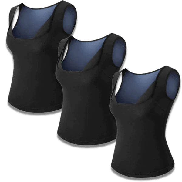 Regata Modeladora Up - Efeito Sauna Saúde & Beleza (Regata modeladora 1) Dm Stores P e M 3 Unidades