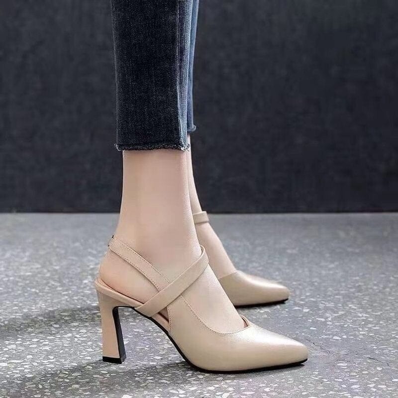 Sapato Salto Ortopédico Luxo Inverno 2023 - Compre 1 Leve 2 Calçados (Sapato Feminino 2) Dashui Preto Nude 33