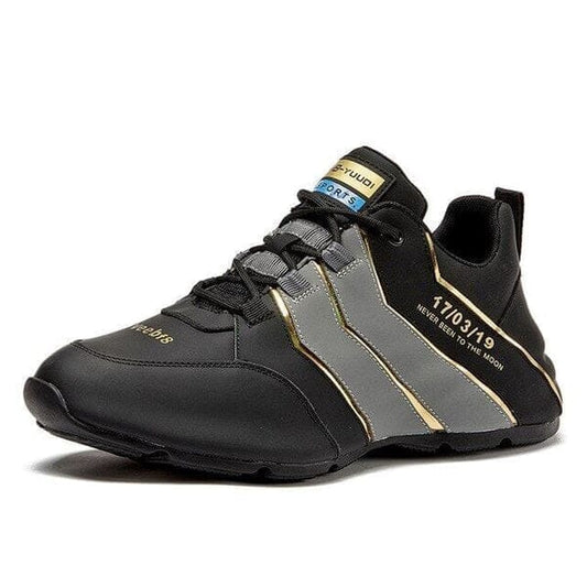 Tênis De Couro Vector Calçados (Tênis Masculino 1) Dashui Preto e Cinza 37