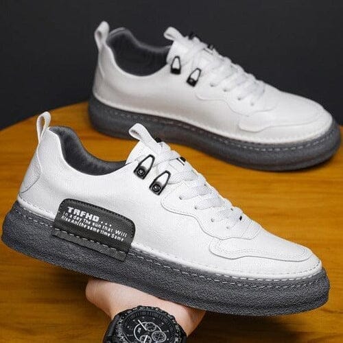 Tênis Triunf Casual Em Couro Genuíno Calçados (Tênis Masculino 6) Dashui