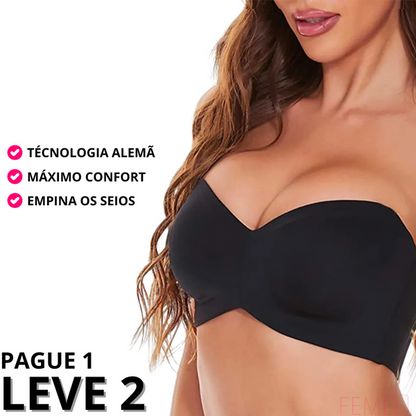 Sutiã Confort - Efeito Silicone Sem Alças - (PAGUE 1 LEVE 2)