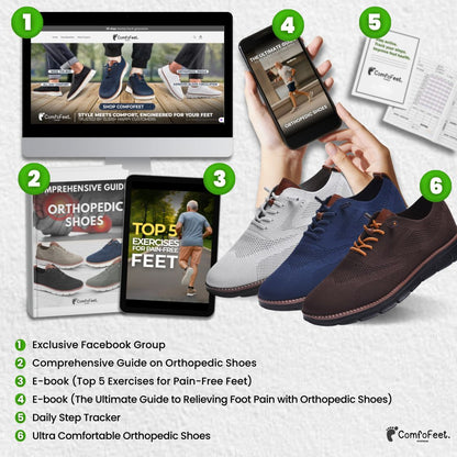 Ultra Comfy - Healthy and Supportive Walking Shoes (Black Sole Edition)