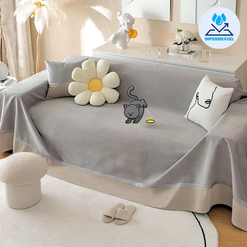 Capa Anti-Xixi MaxProtect para Sofás em Chenille