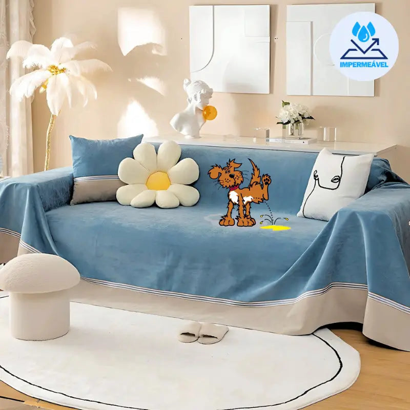 Capa Anti-Xixi MaxProtect para Sofás em Chenille