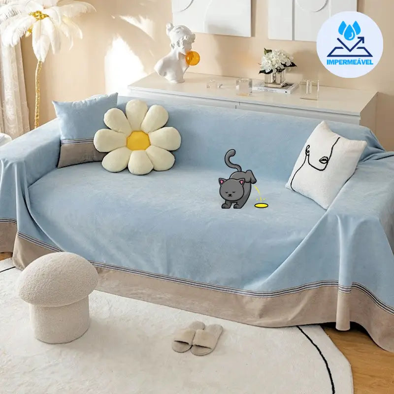 Capa Anti-Xixi MaxProtect para Sofás em Chenille