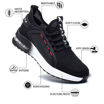 Unbesiegbar – Atmungsaktive Sicherheitsschuhe with Stahlkappe for Arbeit and Bau | Leicht and Rutschfest