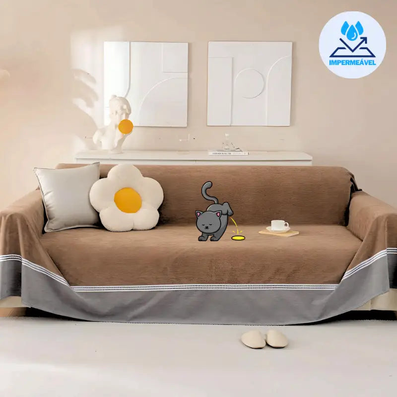 Capa Anti-Xixi MaxProtect para Sofás em Chenille