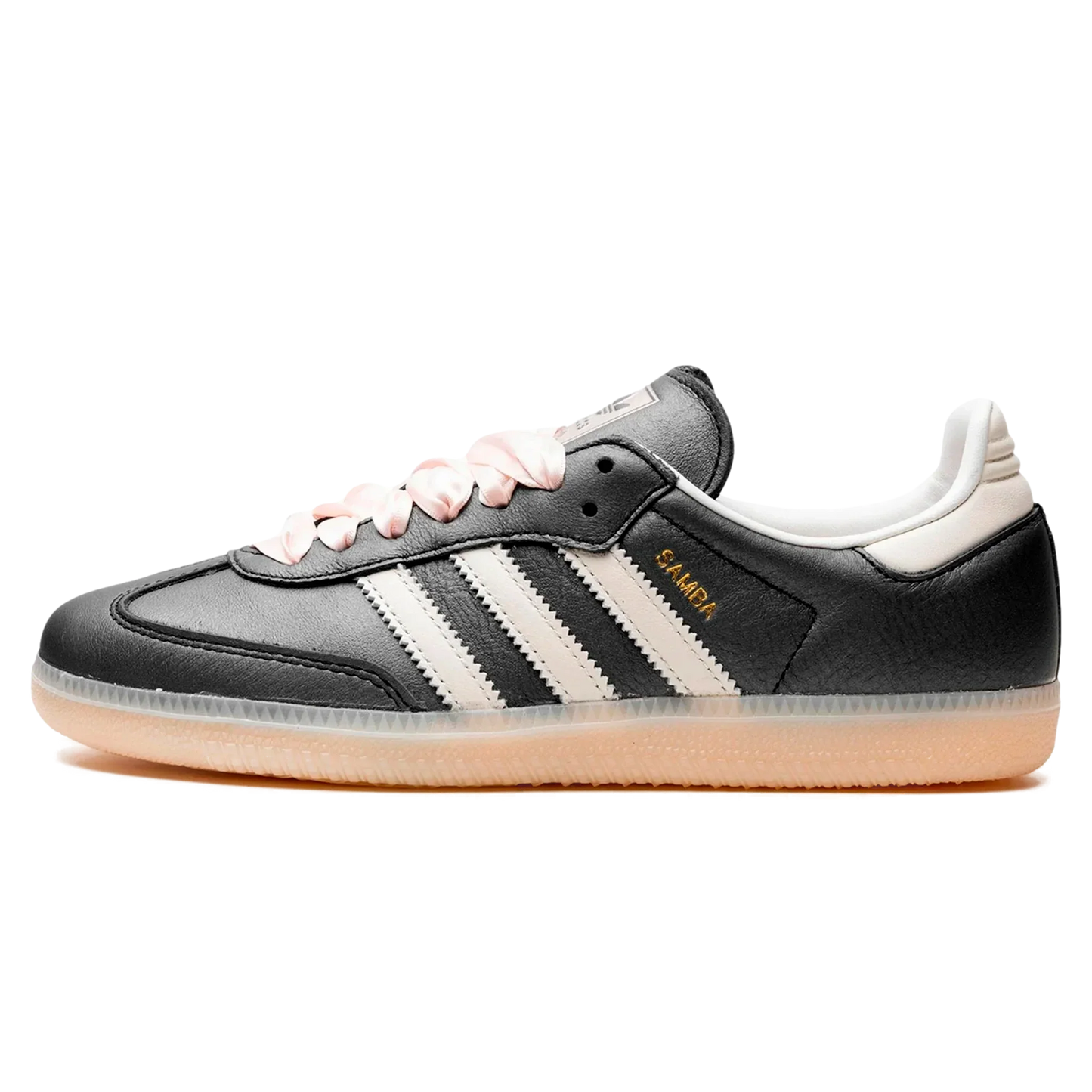 Tênis Adidas Samba OG Feminino "Black Pink Ribbon Laces" Preto - IH8047