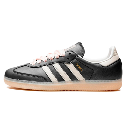 Tênis Adidas Samba OG Feminino "Black Pink Ribbon Laces" Preto - IH8047