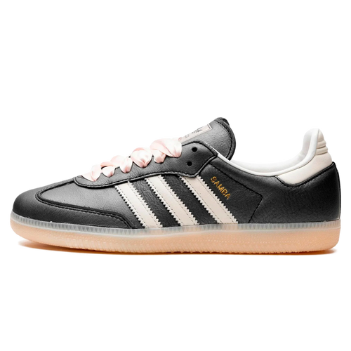 Tênis Adidas Samba OG Feminino "Black Pink Ribbon Laces" Preto - IH8047