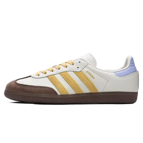 Tênis Adidas Samba OG Feminino "Oat Violet Tone" Amarelo / Marrom - IE0875