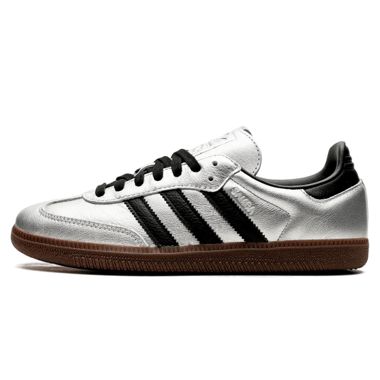 Tênis Adidas Samba OG Feminino "Silver Metallic Black Gum" Prata - JI4218