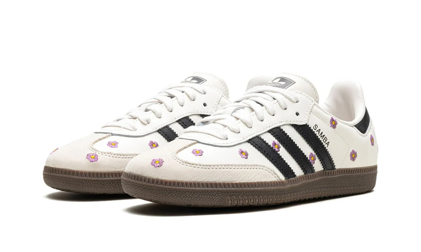 Tênis Adidas Samba OG Feminino 'White Floral Embroidery' Branco - IF4398