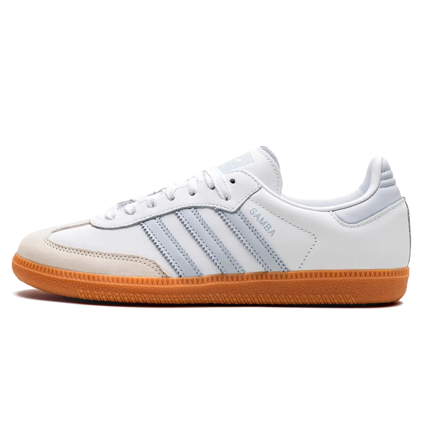 Tênis Adidas Samba OG Feminino "White Halo Blue" Branco / Azul - IE0877