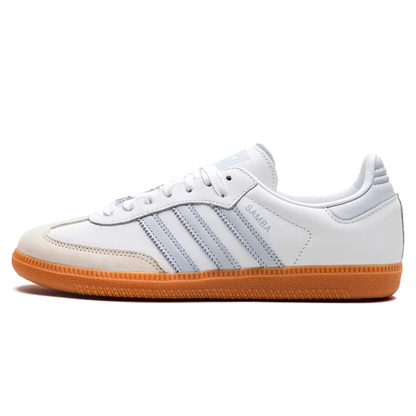 Tênis Adidas Samba OG Feminino "White Halo Blue" Branco / Azul - IE0877