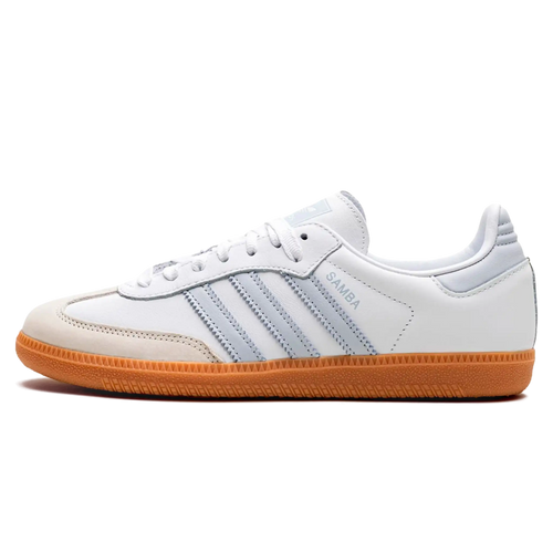 Tênis Adidas Samba OG Feminino "White Halo Blue" Branco / Azul - IE0877