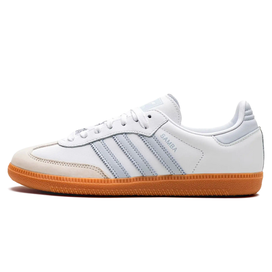 Tênis Adidas Samba OG Feminino "White Halo Blue" Branco / Azul - IE0877