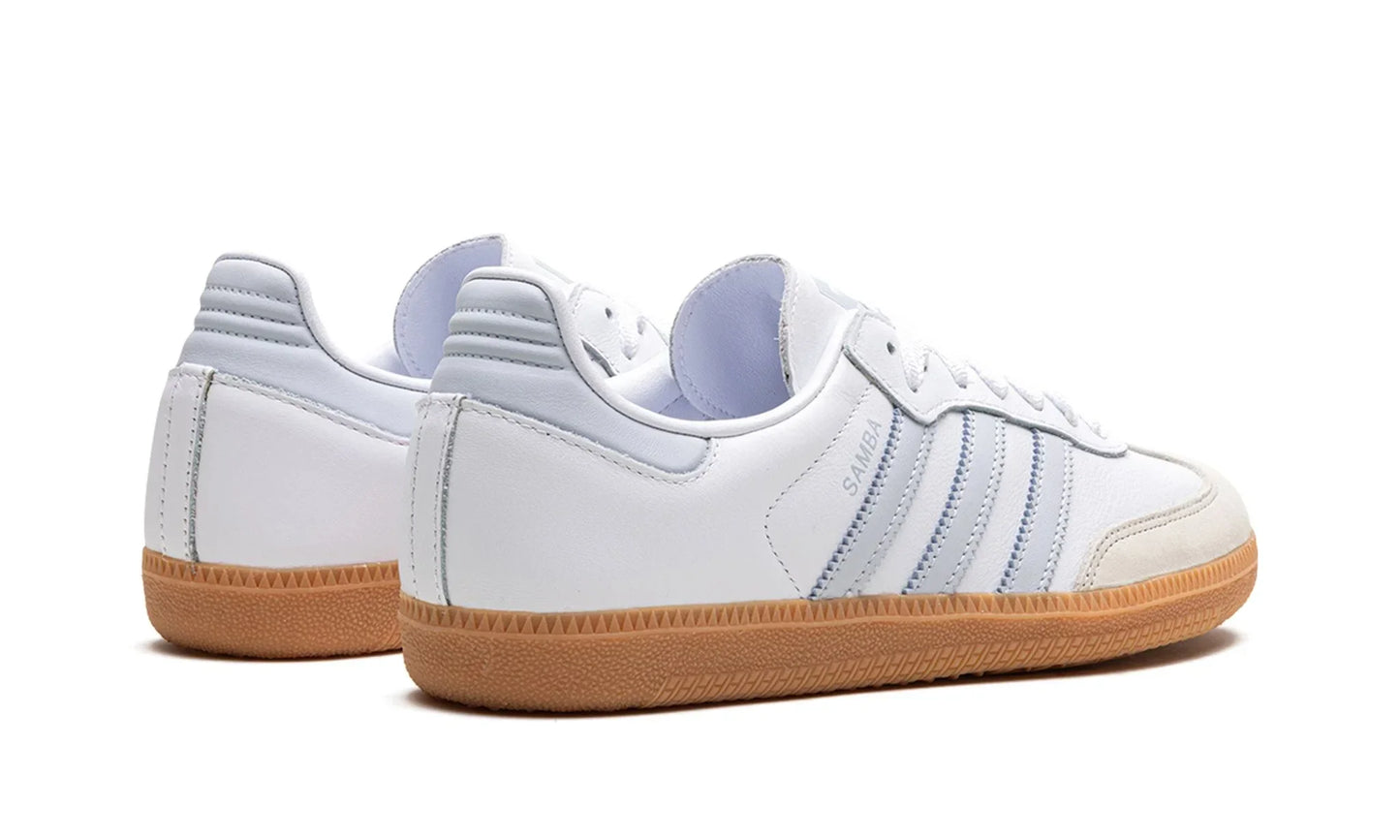 Tênis Adidas Samba OG Feminino "White Halo Blue" Branco / Azul - IE0877