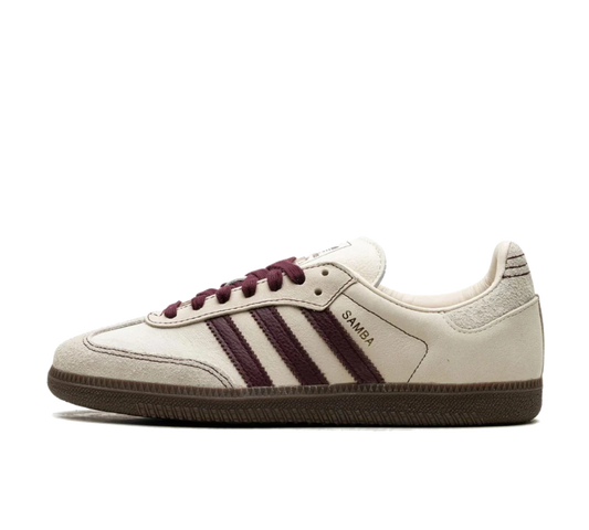 Adidas Samba OG 'Wonder White Maroon' Bege/Vinho - IG1987