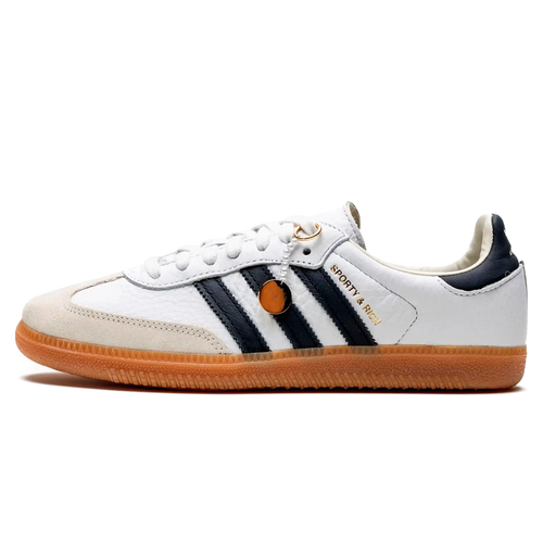 Tênis Adidas Samba OG x Sporty & Rich "Cloud White" - HP3354
