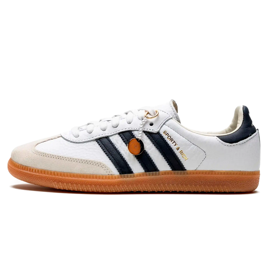 Tênis Adidas Samba OG x Sporty & Rich "Cloud White" - HP3354