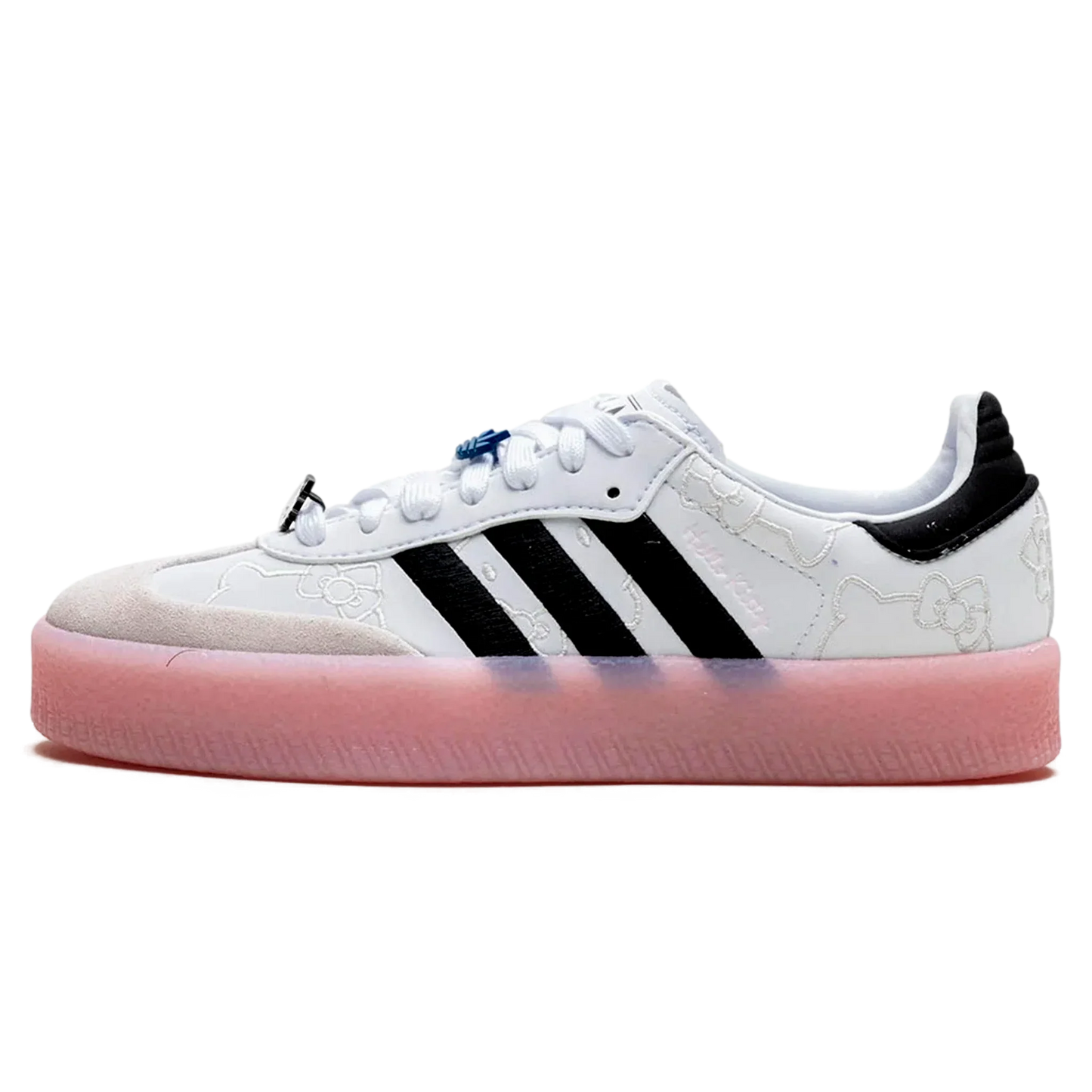 Tênis Adidas Sambae Feminino "Hello Kitty" Branco / Rosa - IG4450